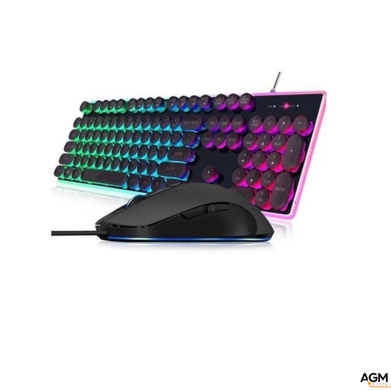 KIT MOUSE OTTICO E TASTIERA GAMING LAYOUT ITA MULTIMEDIA 7200DPI RGB  ERGONOMICO